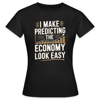 Économiste - T-shirt Femme - noir - Devant - AI Model Female 172 dark (172cm)