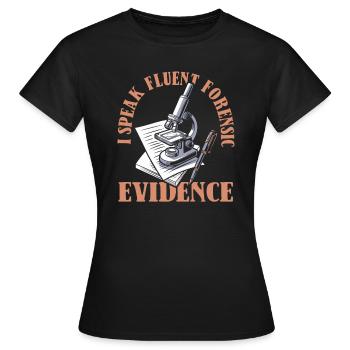 Infirmière médico-légale - T-shirt Femme - noir - Devant - AI Model Female 172 dark (172cm)