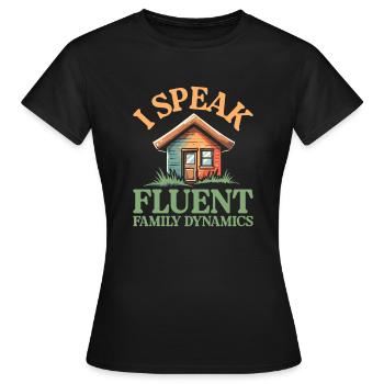 Thérapeute familiale - T-shirt Femme - noir - Devant - AI Model Female 172 dark (172cm)