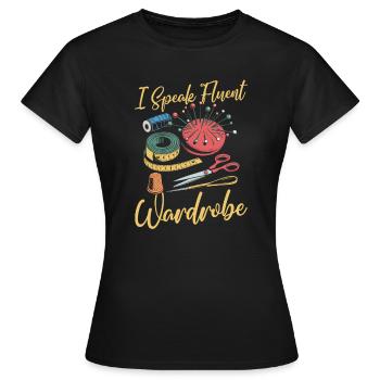 Costume - T-shirt Femme - noir - Devant - AI Model Female 172 dark (172cm)