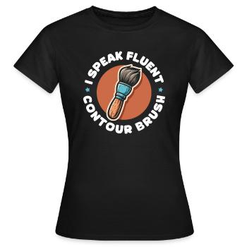 Kosmetik - Frauen T-Shirt - Schwarz - Vorne - AI Model Female 172 dark (172cm)