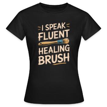 Art-thérapeute - T-shirt Femme - noir - Devant - AI Model Female 172 dark (172cm)
