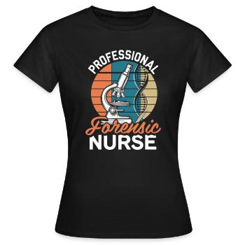 Infirmière médico-légale - T-shirt Femme - noir - Devant - AI Model Female 172 dark (172cm)