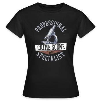 Experts médico-légaux - T-shirt Femme - noir - Devant - AI Model Female 172 dark (172cm)