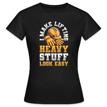 Ouvrier du bâtiment - T-shirt Femme - noir - Devant - AI Model Female 172 dark (172cm)