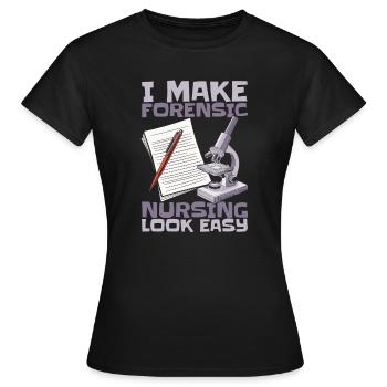 Infirmière médico-légale - T-shirt Femme - noir - Devant - AI Model Female 172 dark (172cm)