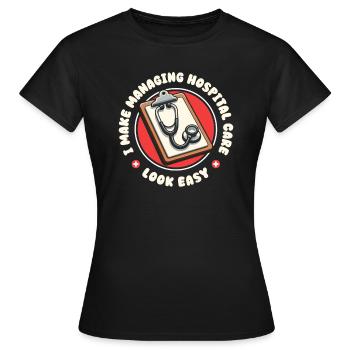 Hospital doctor - Women's T-Shirt - black - Front - AI Model Female 172 dark (172cm)
