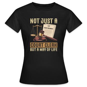 Employé de bureau - T-shirt Femme - noir - Devant - AI Model Female 172 dark (172cm)