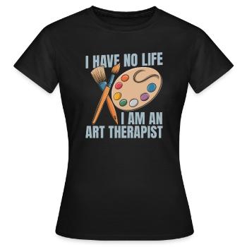 Art-thérapeute - T-shirt Femme - noir - Devant - AI Model Female 172 dark (172cm)