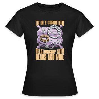 Fabrication de bijoux - T-shirt Femme - noir - Devant - AI Model Female 172 dark (172cm)