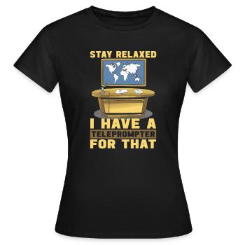 Présentateur - T-shirt Femme - noir - Devant - AI Model Female 172 dark (172cm)
