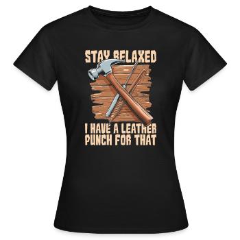 Lederer - Frauen T-Shirt - Schwarz - Vorne - AI Model Female 172 dark (172cm)