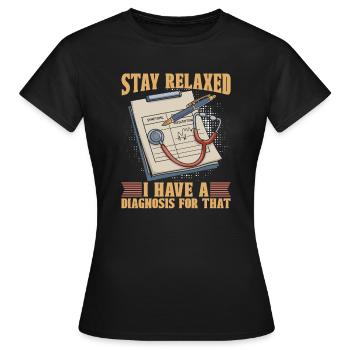 Hospital doctor - Women's T-Shirt - black - Front - AI Model Female 172 dark (172cm)