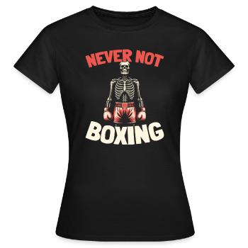 Boxen Boxer - Frauen T-Shirt - Schwarz - Vorne - AI Model Female 172 dark (172cm)
