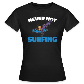 Windsurfing Windsurfers - Women's T-Shirt - black - Front - AI Model Female 172 dark (172cm)