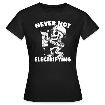 Electrician Electronics Technician - Women's T-Shirt - black - Front - AI Model Female 172 dark (172cm)