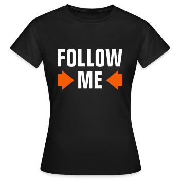 SUIVEZ-MOI - FOLLOWERS - LIKES - RÉSEAUX SOCIAUX - T-shirt Femme - noir - Devant - AI Model Female 172 dark (172cm)