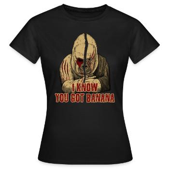Gorilla banana humor sexy halloween costume - Women's T-Shirt - black - Front - AI Model Female 172 dark (172cm)