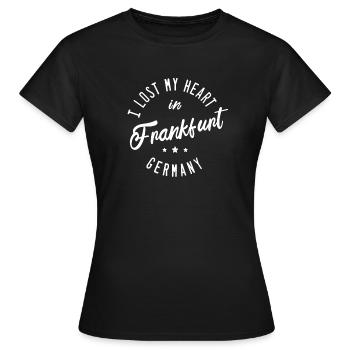 Francfort - T-shirt Femme - noir - Devant - AI Model Female 172 dark (172cm)