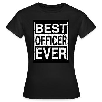 Policeman Best Policeman - Women's T-Shirt - black - Front - AI Model Female 172 dark (172cm)