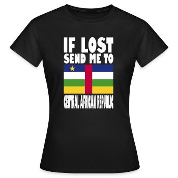Drapeau de la République centrafricaine - T-shirt Femme - noir - Devant - AI Model Female 172 dark (172cm)