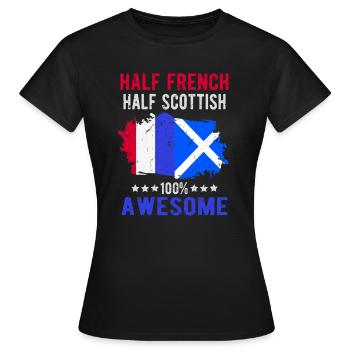 Halb Franzose Halb Schotte - Frauen T-Shirt - Schwarz - Vorne - AI Model Female 172 dark (172cm)