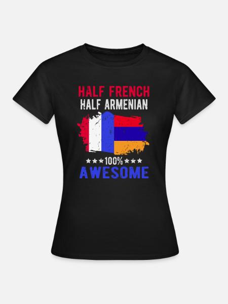 Moitié Français moitié arménien - T-shirt Femme - noir