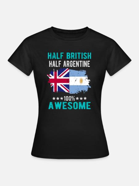 Halb Brite Halb Argentiner - Frauen T-Shirt - Schwarz