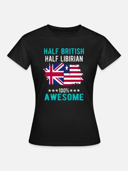 Halb Brite Halb Libyer - Frauen T-Shirt - Schwarz