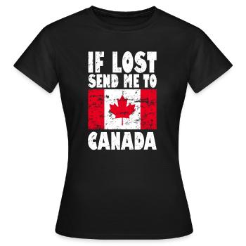 Drapeau du Canada - T-shirt Femme - noir - Devant - AI Model Female 172 dark (172cm)