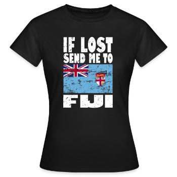 Drapeau des Fidji - T-shirt Femme - noir - Devant - AI Model Female 172 dark (172cm)
