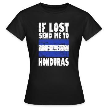 Drapeau du Honduras - T-shirt Femme - noir - Devant - AI Model Female 172 dark (172cm)