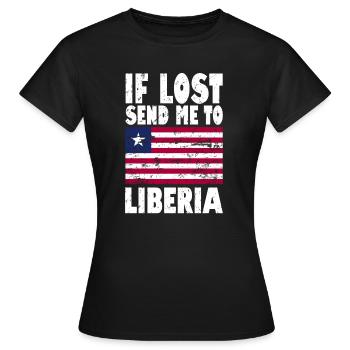 Libya Flag Saying - Women's T-Shirt - black - Front - AI Model Female 172 dark (172cm)