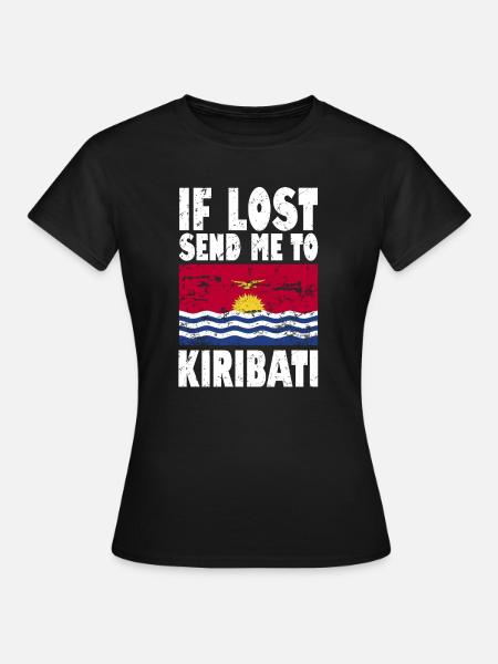 Kiribati Flagge Spruch - Frauen T-Shirt - Schwarz