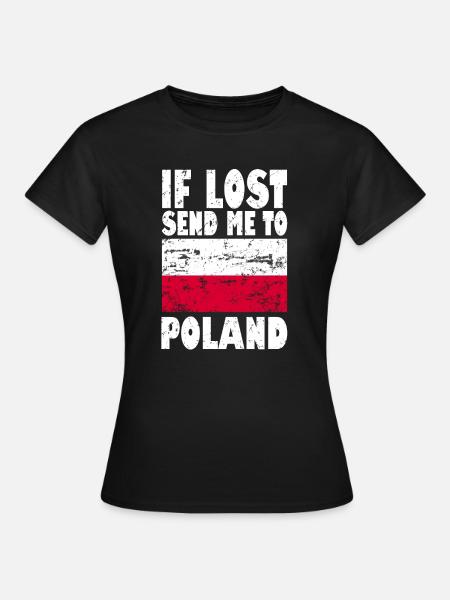 Polen Flagge Spruch - Frauen T-Shirt - Schwarz