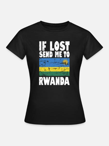 Rwanda Flagge Spruch - Frauen T-Shirt - Schwarz