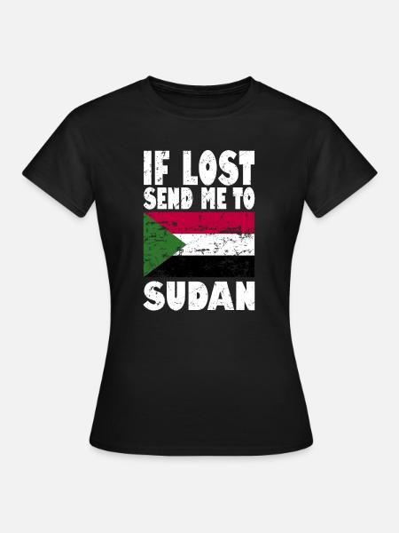 Sudan Flagge Spruch - Frauen T-Shirt - Schwarz