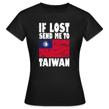 Drapeau de Taïwan - T-shirt Femme - noir - Devant - AI Model Female 172 dark (172cm)