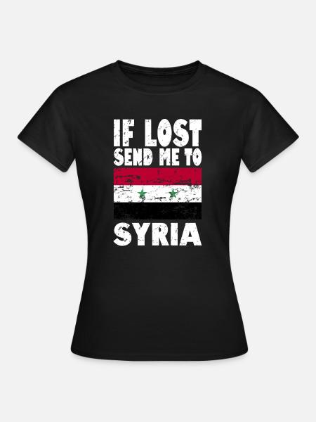 Syrien Flagge Spruch - Frauen T-Shirt - Schwarz