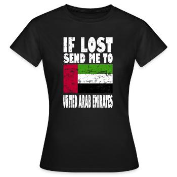 Drapeau des Émirats arabes unis - T-shirt Femme - noir - Devant - AI Model Female 172 dark (172cm)