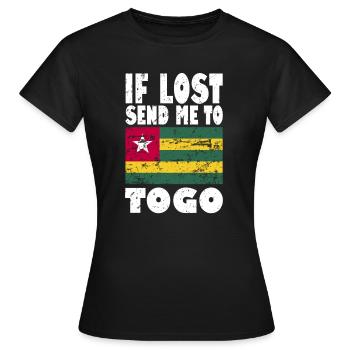 Drapeau du Togo - T-shirt Femme - noir - Devant - AI Model Female 172 dark (172cm)