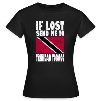 Drapeau de Trinité-et-Tobago - T-shirt Femme - noir - Devant - AI Model Female 172 dark (172cm)