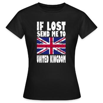 UK Flagge Spruch - Frauen T-Shirt - Schwarz - Vorne - AI Model Female 172 dark (172cm)