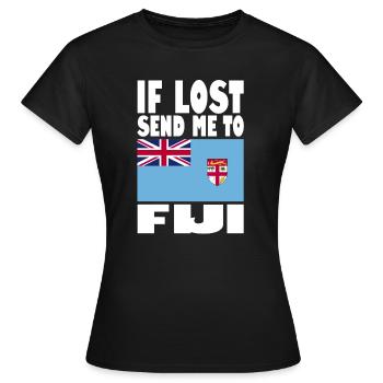 Drapeau des Fidji - T-shirt Femme - noir - Devant - AI Model Female 172 dark (172cm)
