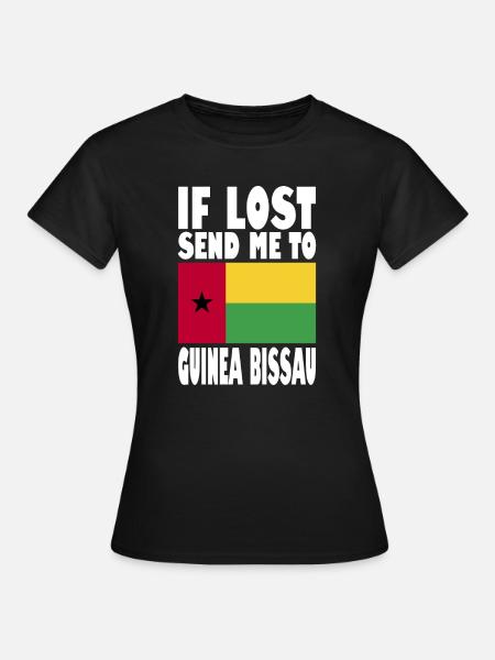 Guinea Bissau Flagge Spruch - Frauen T-Shirt - Schwarz