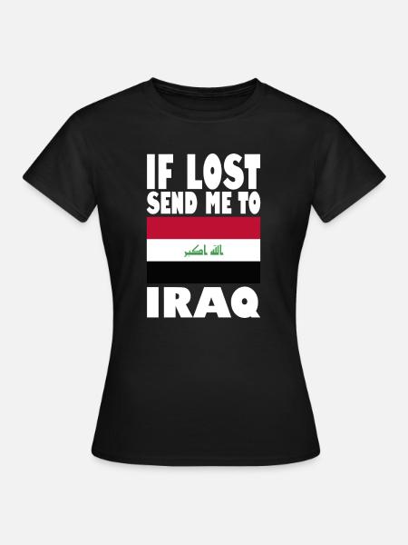 Irak Flagge Spruch - Frauen T-Shirt - Schwarz