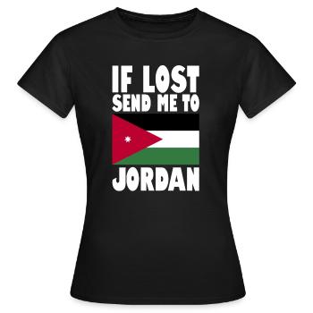 Jordanien Flagge Spruch - Frauen T-Shirt - Schwarz - Vorne - AI Model Female 172 dark (172cm)