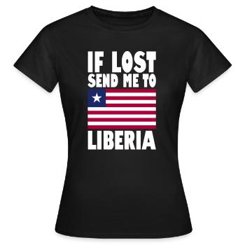 Libya Flag Saying - Women's T-Shirt - black - Front - AI Model Female 172 dark (172cm)