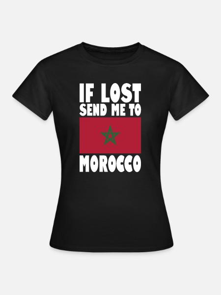 Marokko Flagge Spruch - Frauen T-Shirt - Schwarz