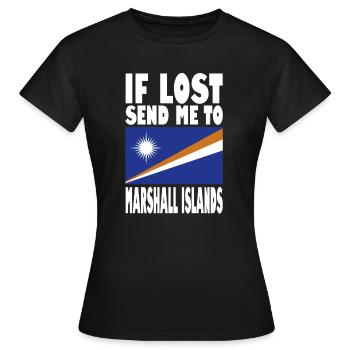 Marshallinseln Flagge Spruch - Frauen T-Shirt - Schwarz - Vorne - AI Model Female 172 dark (172cm)